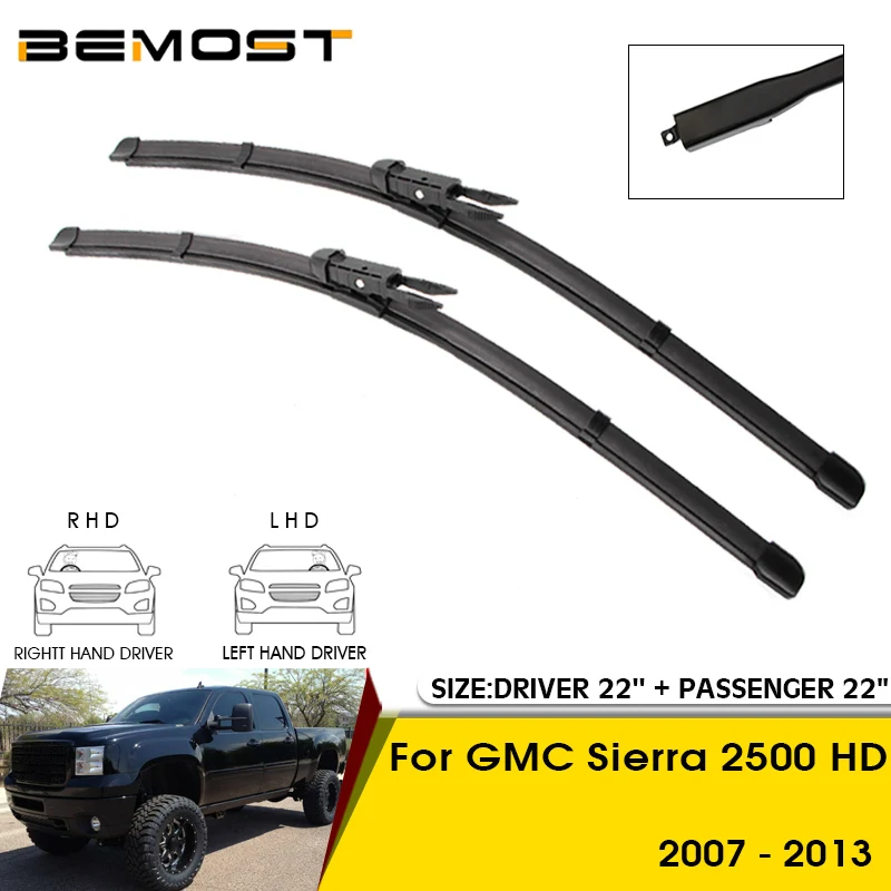 Car Wiper Blades For GMC Sierra 2500 HD 2007-2013 Windshield Windscreen Front Window Blades 22