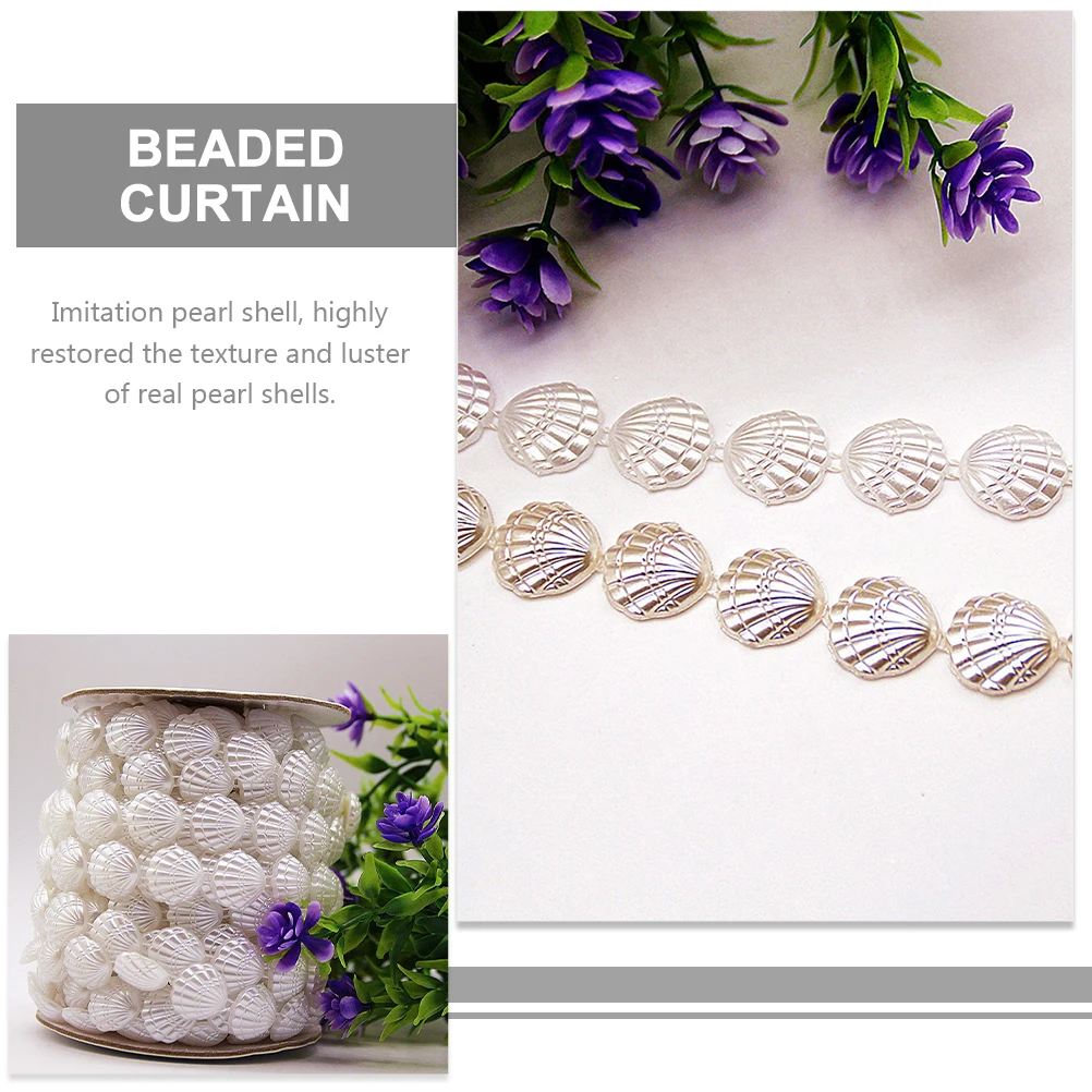 

5M Imitation Shell Pearl Beads DIY Jewelry Accessories Wedding Decorations ABS Non Fading Beaded Curtains Fake Conch Charms
