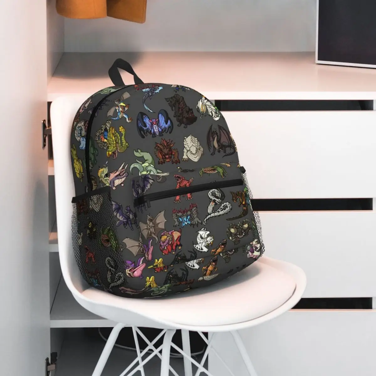 Monster Hunter Backpack Daypack Large Capacity Kids BookBag School Bag Shoulder Bags for Men Women