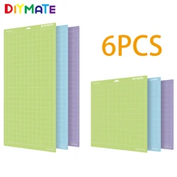 Estera de corte de placa Base de máquina de grabado de colores mixtos para Cricut/cameo 4 con esteras de corte de Pvc adhesivas, lote de 6 uds.