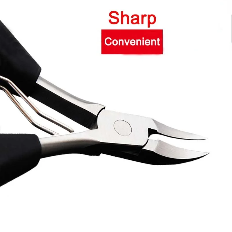 เล็บ Clippers ลบ Dead Skin แก้ไขเล็บคุด Toenail Cuticle กรรไกรตัดขอบหนา Pedicure Care Tool