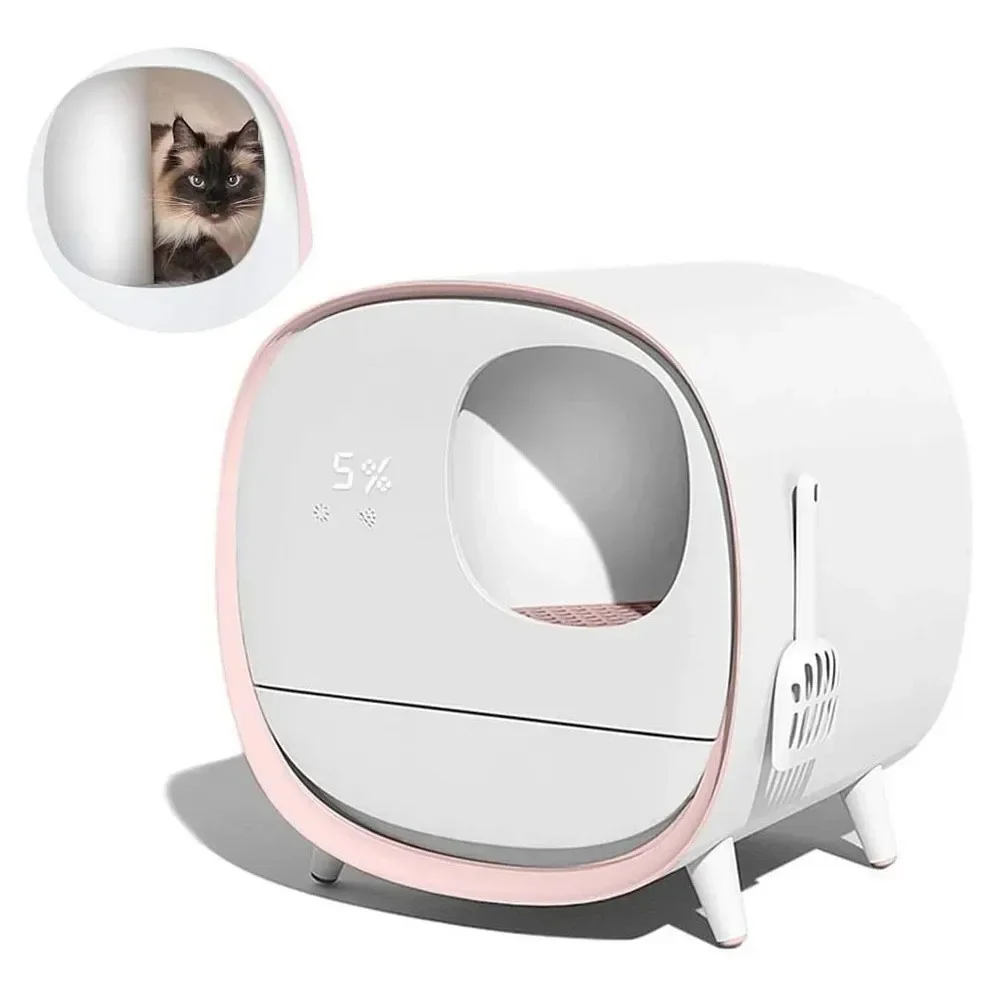 

Intelligent Fully EnClosed Pet Litter Sandbox Cat Toilet Litter Box Deodorant Toilet Training Kit Smart Automatic Self Cleaning