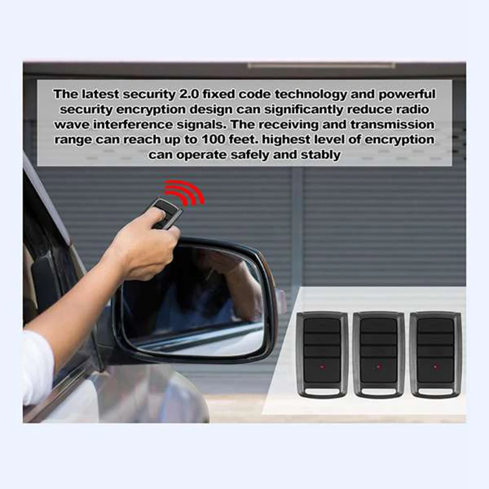 Dual Frequency Garage Door Remote for O3T-BX O3T-A,Overhead Door Garage Door Opener Remote for IntelliCode/CodeDodger&A78P