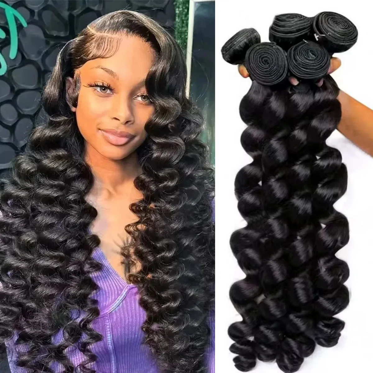 

Свободная волна 3/4 пучка необработанных натуральных необработанных 100% человеческих волос бразильские натуральные волны воды черный пучок наращивания двойной уток