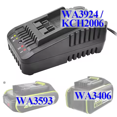 Power Tool Accessories For Worx 20V Lithium Battery Charger WA3924 For Kress KCH2006 WA3593 WA3016 WA3027 WA3406 WA3401 WA3922