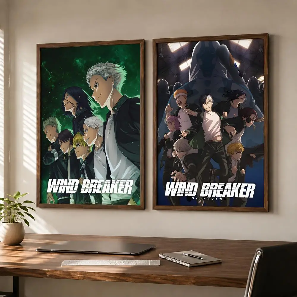 Energetic Delinquent Action Anime WIND BREAKER Poster Self‑Adhesive Waterproof Sticker House  Coffee Bar Wall Art Home Decor