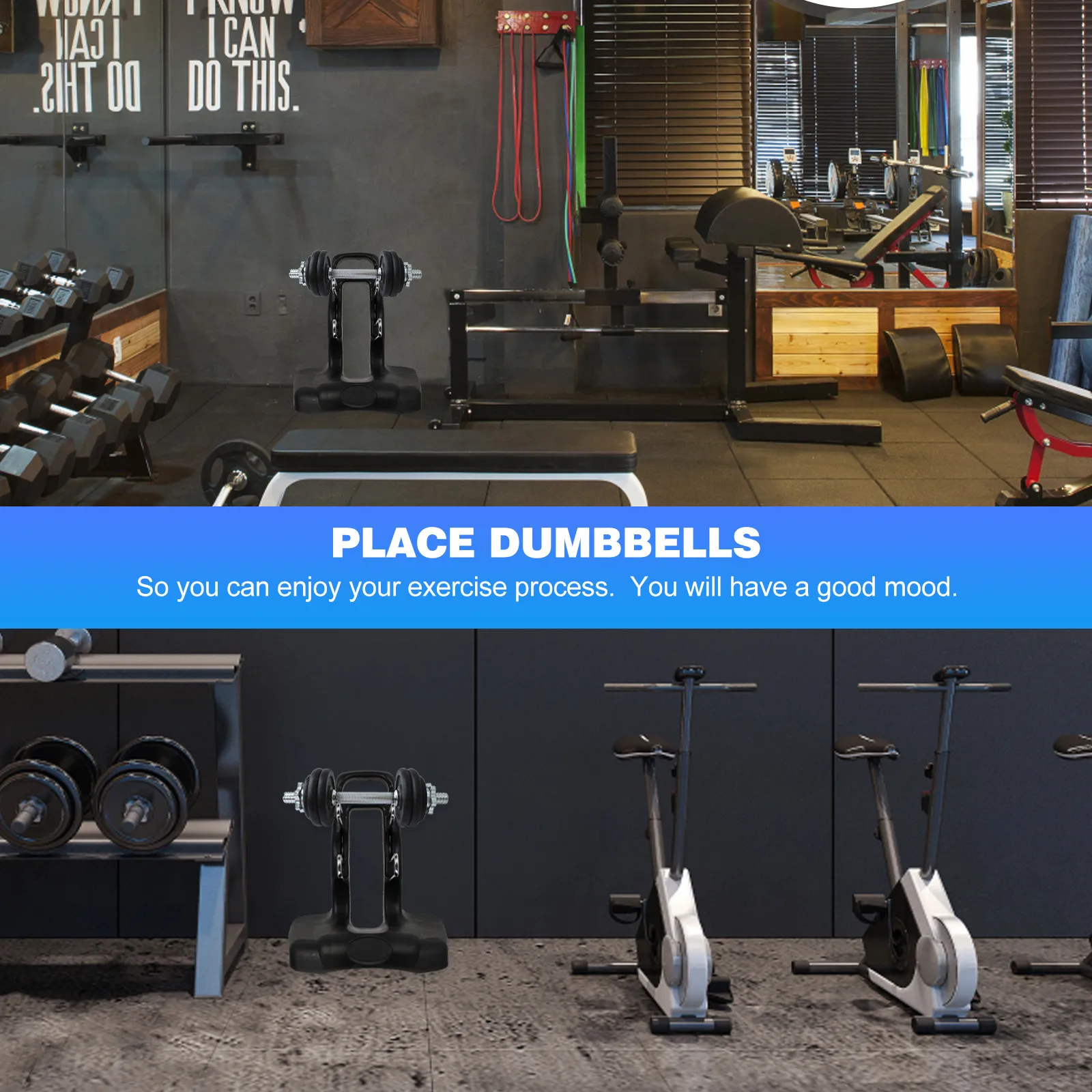 

Dumbbell Display Rack PP Material Compact 3 Layer Non-Slip Dumbbell Holder Fitness Equipment Accessories Fitness Supplies