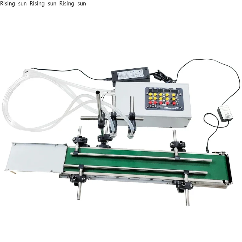 DIY-T1200 fully automatic conveyor belt assembly line double-head liquid dispensing and filling machine intelligent induction