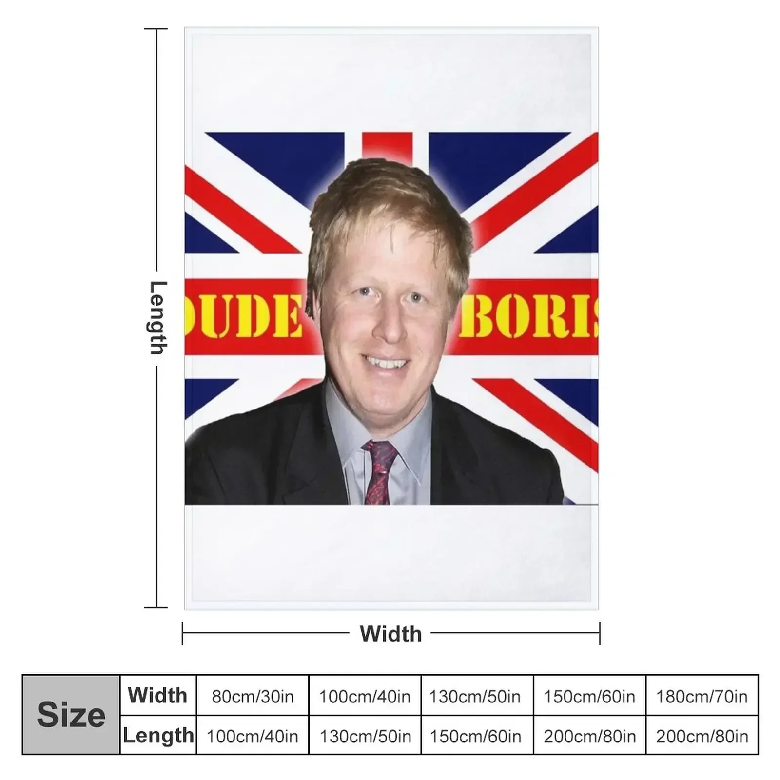 DUDE BORIS UK Prime Minister Boris Johnson Throw Blanket Baby Winter beds Hairy Blankets