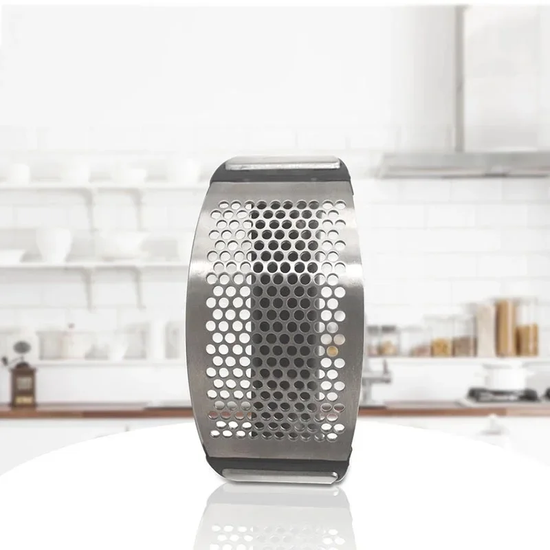 

Stainless Steel Garlic Press Manual Mincer Chopping Tools Curve Fruit Vegetable Cooking Kitchen Gadgets