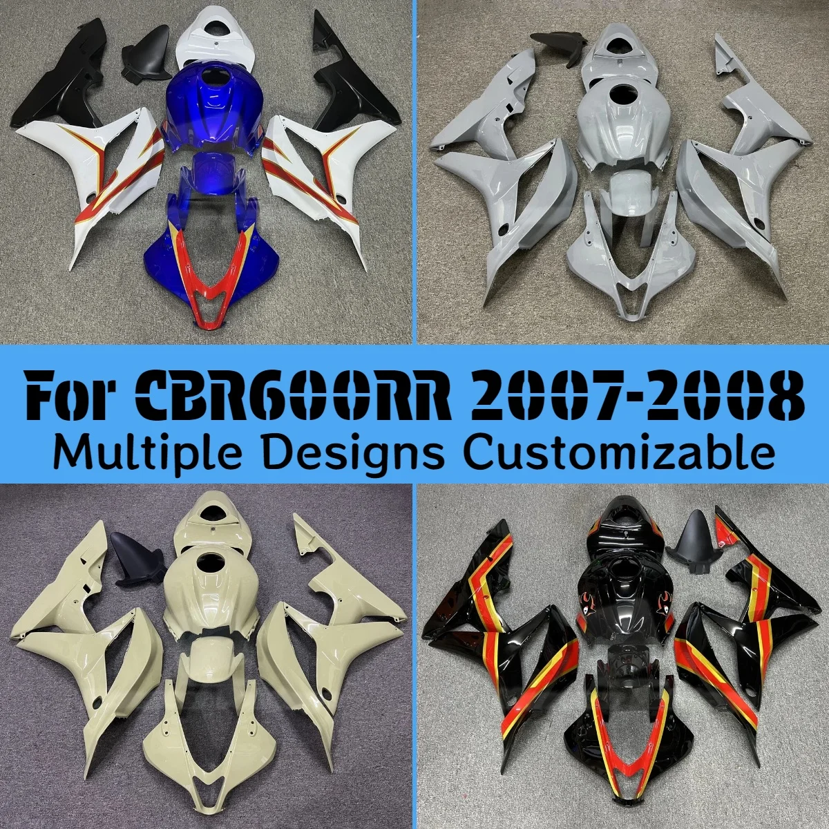 

Body Parts Fairing Kit CBR600RR 2007 2008 Motorcycle ABS Fairings Injection Bodywork Set for HONDA CBR 600RR 07 08