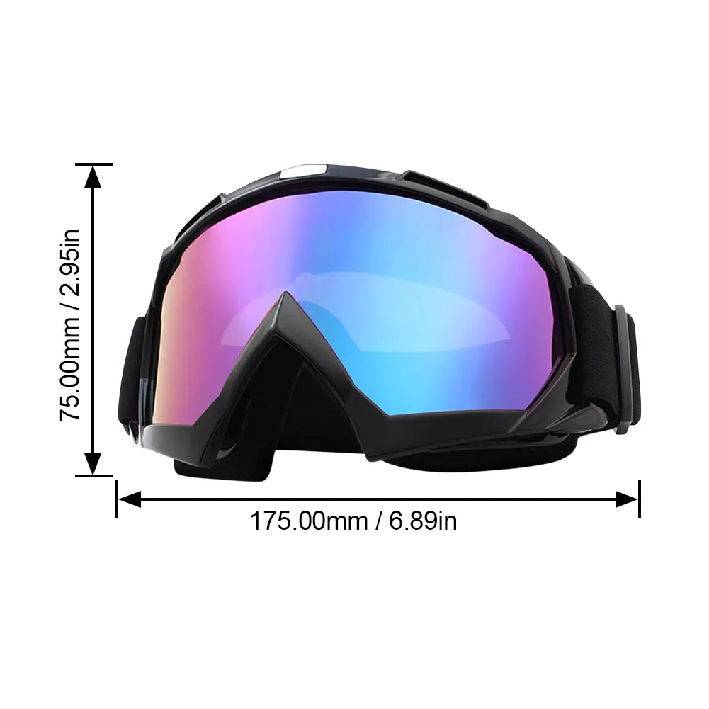Cycling Goggles Windproof Motorcycle Glasses Anti-Fog Protective Goggles UV Protection for Winter Outdoor Sport