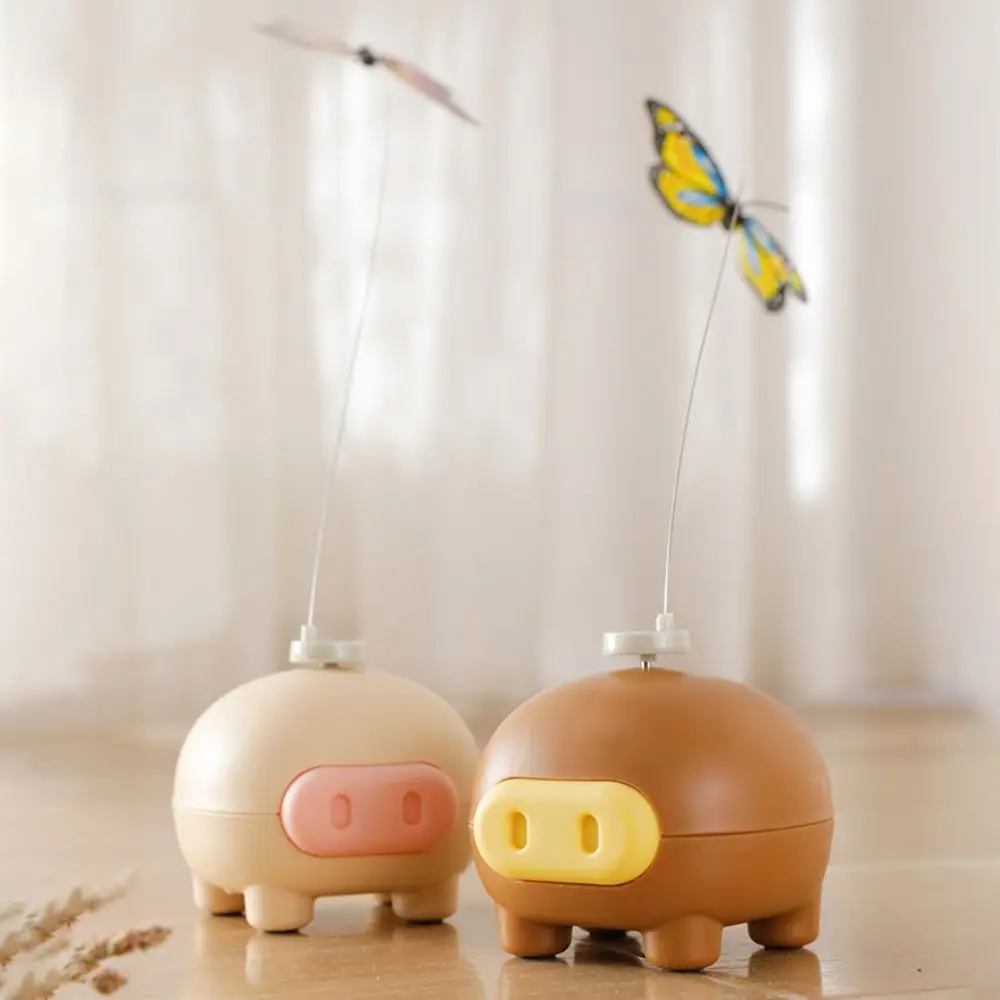 

Creative Rotating Electric Cat Toy Non-slip Automatic Cat Teasing Toys Cute Butterfly Pig Pet Toy Interactive