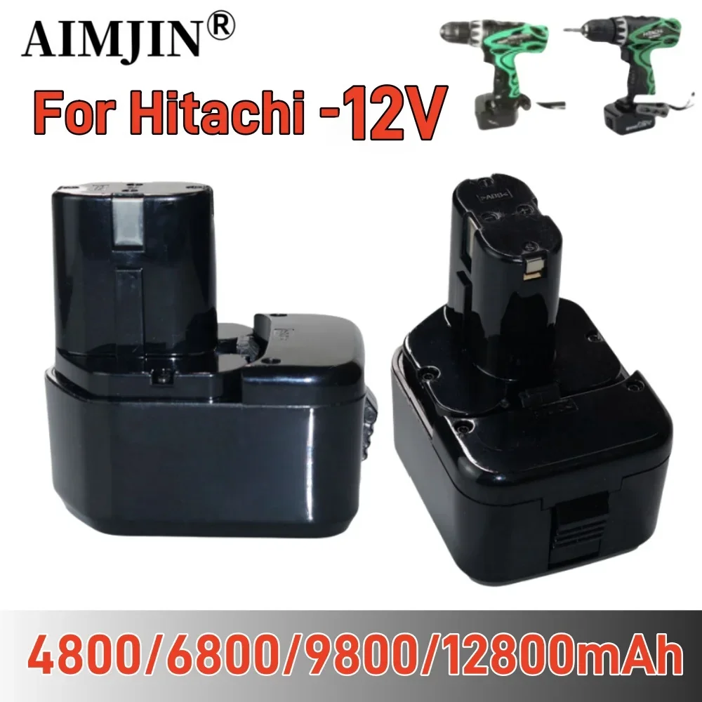 

High capacity 12V suitable for Hitachi EB1212S 4.8/6.8/9.8/12.8AH battery 12V EB1220BL EB1214S WR12DMR CD4D DH15DV C5D battery d