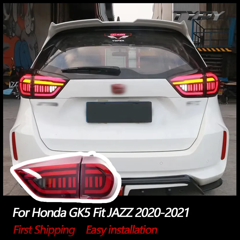 

Car Tail Lamp Tail Light Modified LED Taillamp Taillight Running Lights Turn Signal For Honda GK5 Fit JAZZ 2020 2021
