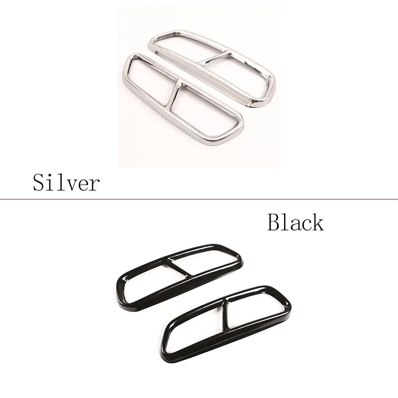 For Audi A6 C7 2016-2018 Stainless Steel Car Tail Throat Pipe Modified Cover Car Exhaust Tail Pipes Decoration Frame Accessories
