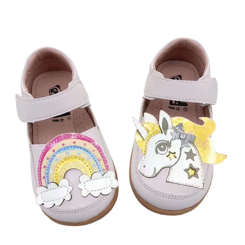 

Little Girls Kids Unicorn Birthday Shoes Soft Leather Princess Party Shoes Toddler Girls Rainbow Glitter Fall Spring Winter Fur