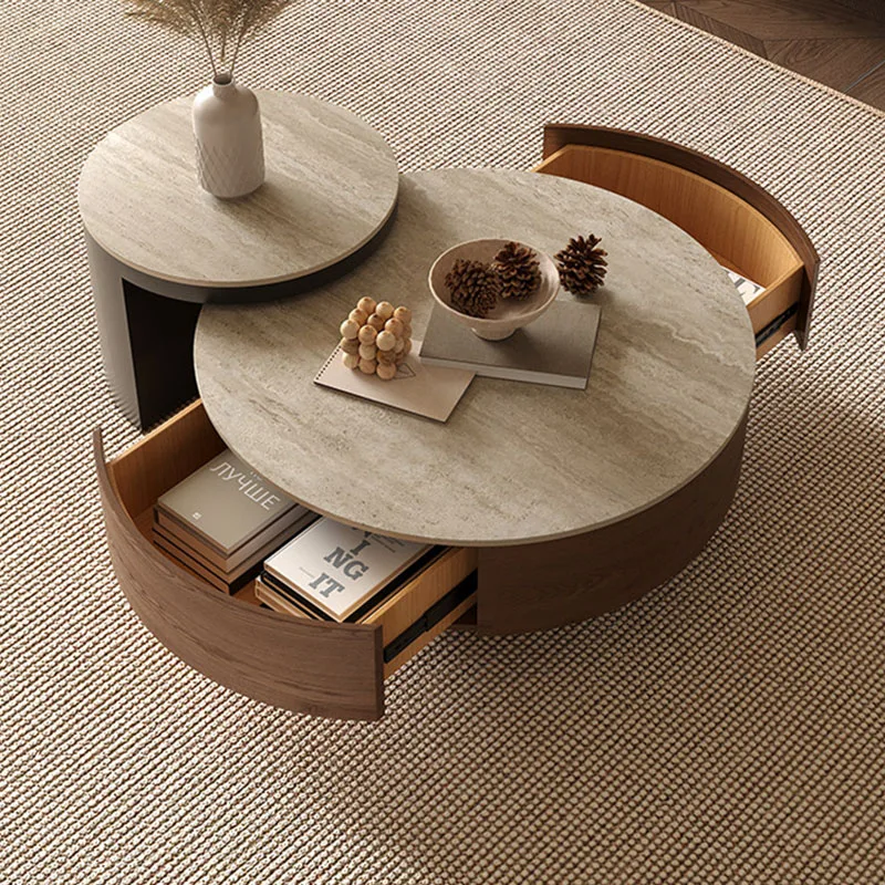 Round Simple Coffee Table Minimalist Aesthetic Nordic Italian Modern Coffee Table Decoration Luxury Mesa Auxiliar Home Furniture