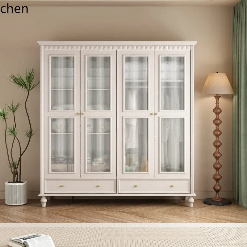 HT  wardrobe modern simple furniture overall household bedroom clothes storage locker spot fast delivery peace of mind purchase