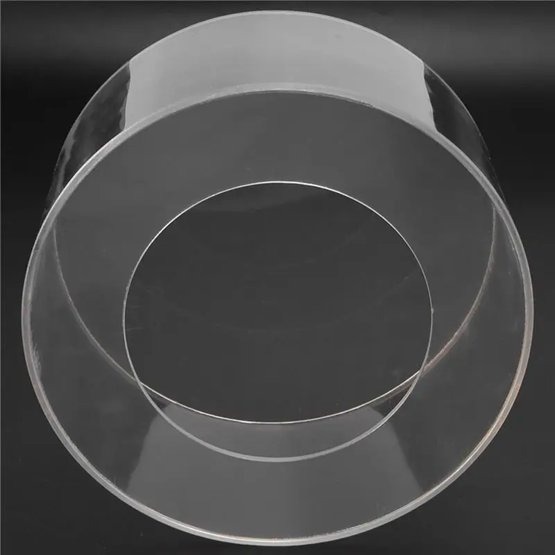 A84E-1Pc Round Acrylic Cake Display Board Cake Edge Smoother Scraper Cake Tray DIY Round Decor Cake Refillable Board