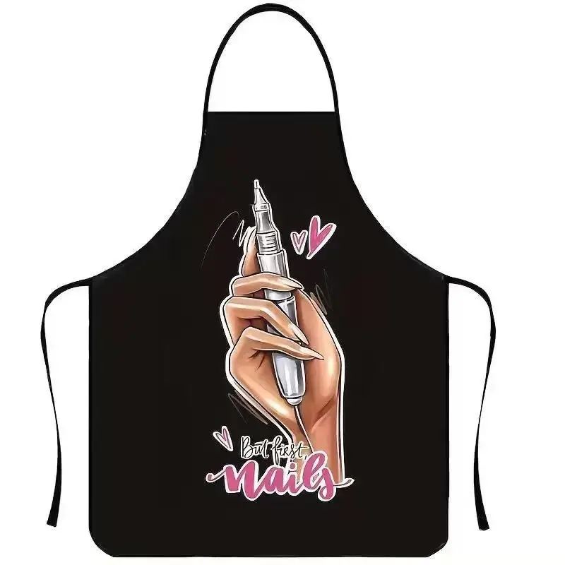 Sleeveless Waterproof Apron 3D Printed Stain-Resistant Waterproof Apron Workwear Personalized Holiday Apron