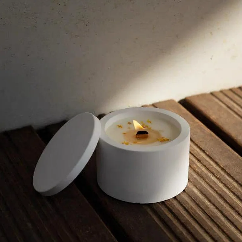 

Large Size Round Plaster Storage Box Plants Pot Silicone Mold Handmade Candle Cup Storage Jar Cement Flowerpot Mould