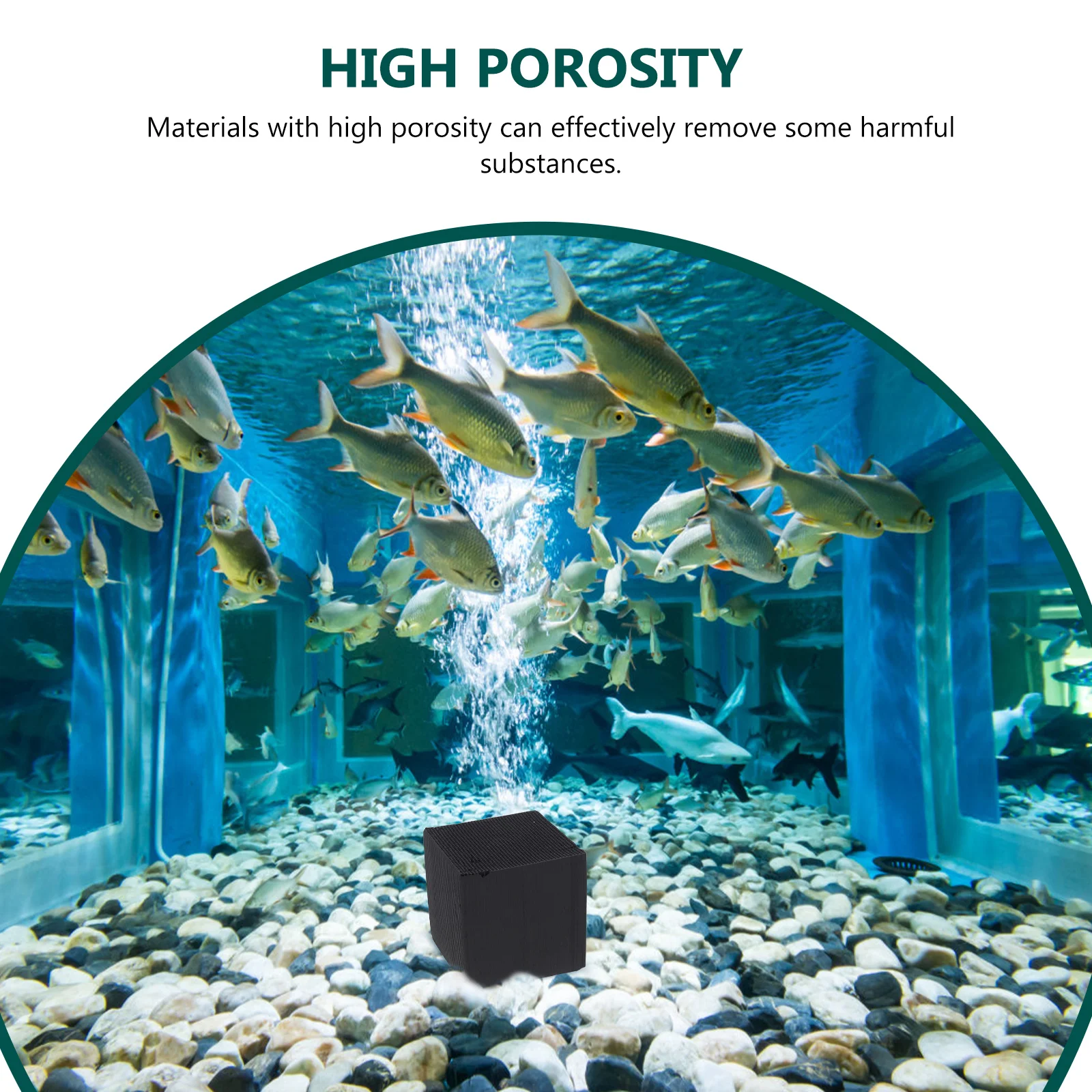 

Water Cube 10x10x10cm Aquarium Filter Removes Odor Yellowness High Porosity Safe Durable Fish Tank Supply Activated