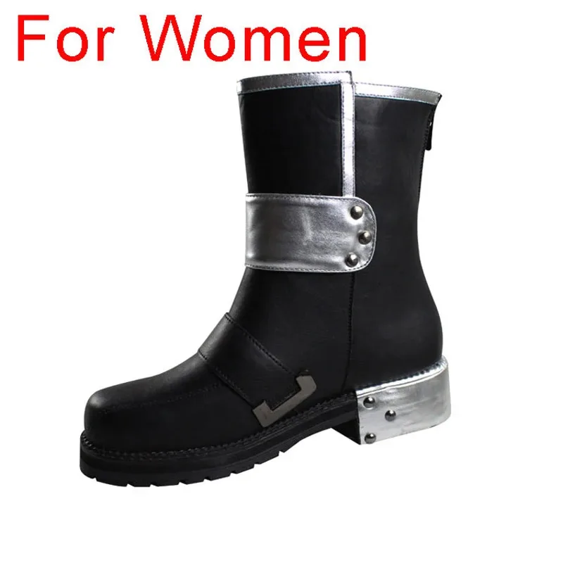 ソードアートオンライン SAO キリト桐ヶ谷和人コスプレ靴黒革ブーツ男性女性ハロウィンコスチューム