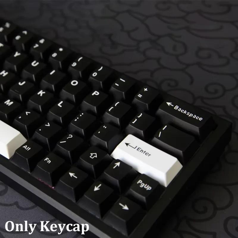 GMK Black And White 121 Keys Cherry Profile Double Shot Keycap English Custom Personality Keycaps For MX Mechanical Keyboard 61