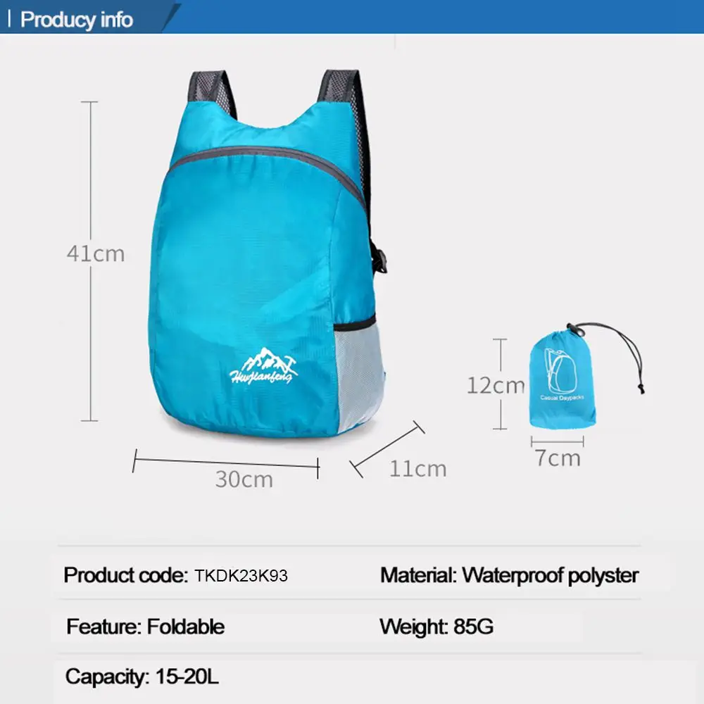 Ultralight Nano Waterproof Outdoor Men Women Daypacks Travel Daypack Folding Handy Bag Lightweight Packable Backpack