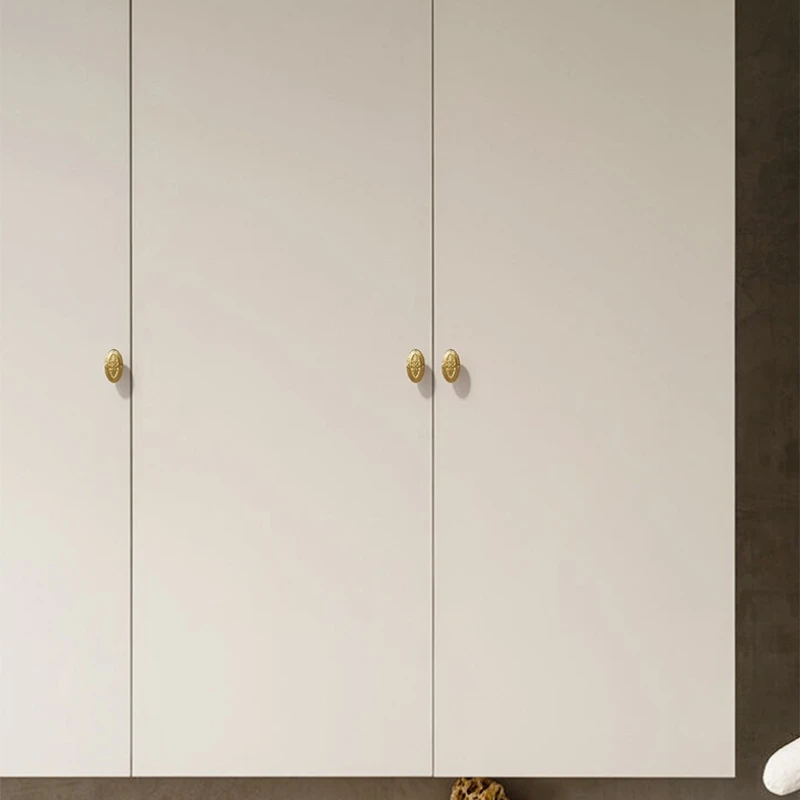 Einloch-Griff im chinesisch-nordischen Stil, runder Griff, leichter Luxus, goldfarben, französischer Stil, aus reinem Kupfer, für Möbel, Kleiderschränke, Schränke und Schubladen. – Detail 5