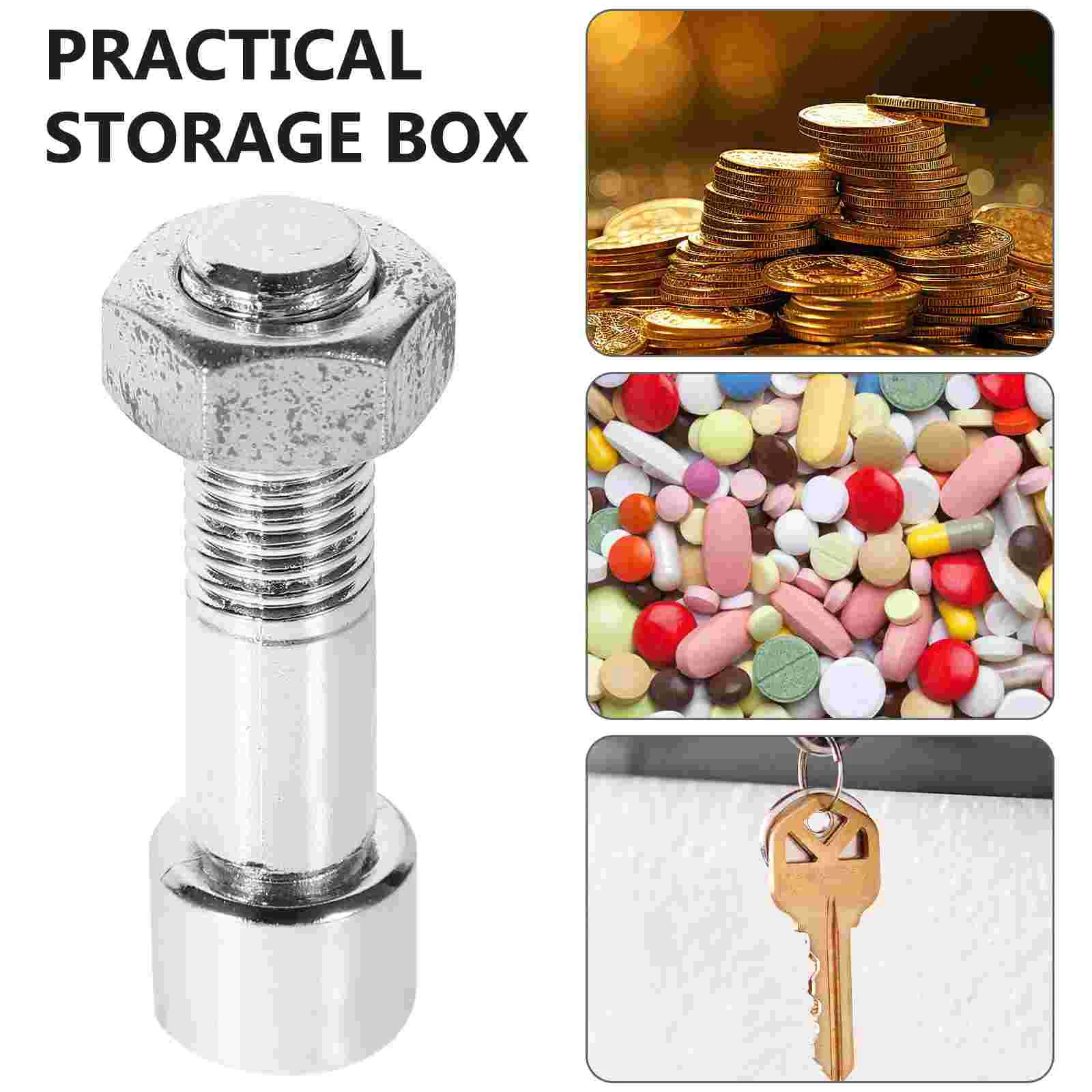 Portable Storage Tank Outdoor Box Trinkets Plastic Camping Accessory Screw Shaped Container