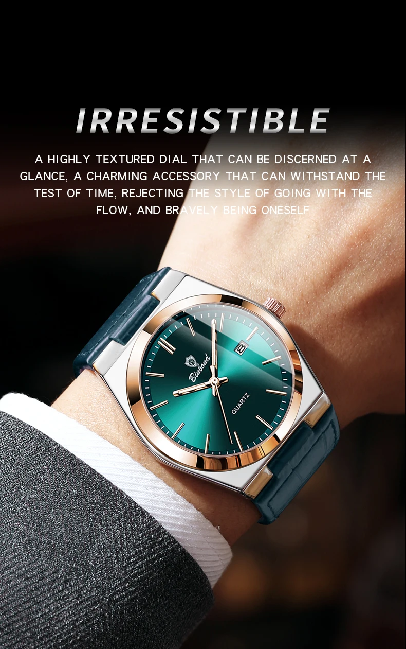 BINBOND Luxus Quarz-Armbanduhren Leuchtend Wasserdicht Automatisches Datum Herrenuhren Business Sport Mode Casual Reloj Lederuhr – Detail 23