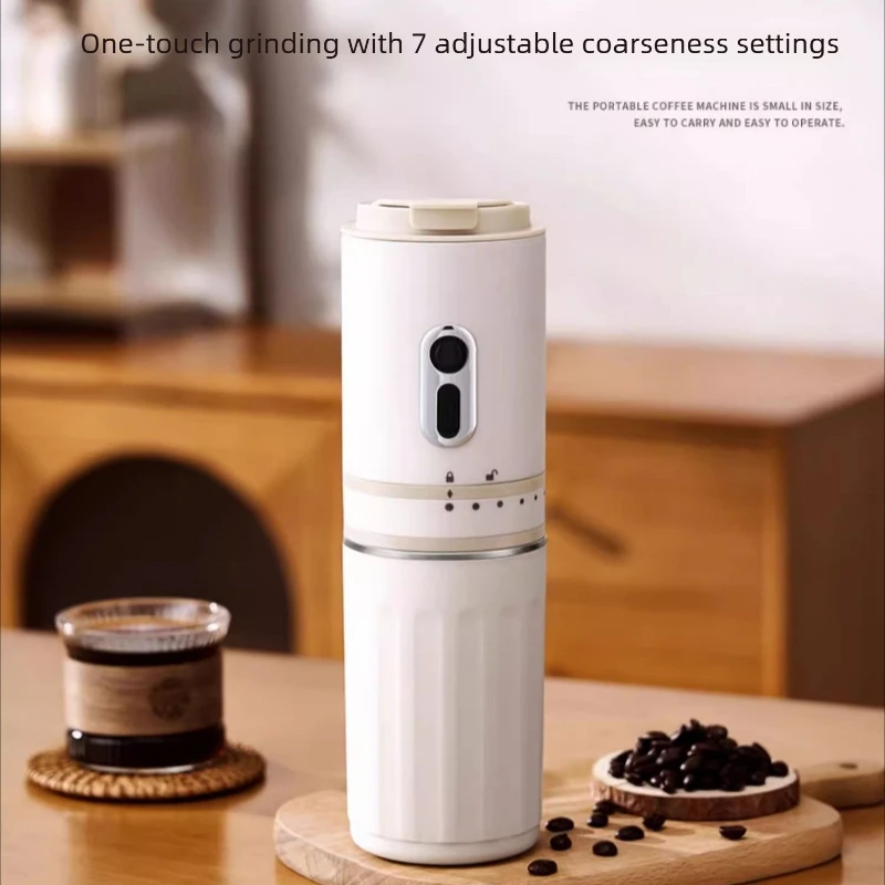 

Миниатюрная портативная кофемолка и кофеварка, беспроводная дорожная чашка, мелкоячеистый фильтр, легко чистится, прочная, интегрированная конструкция, электрическая.