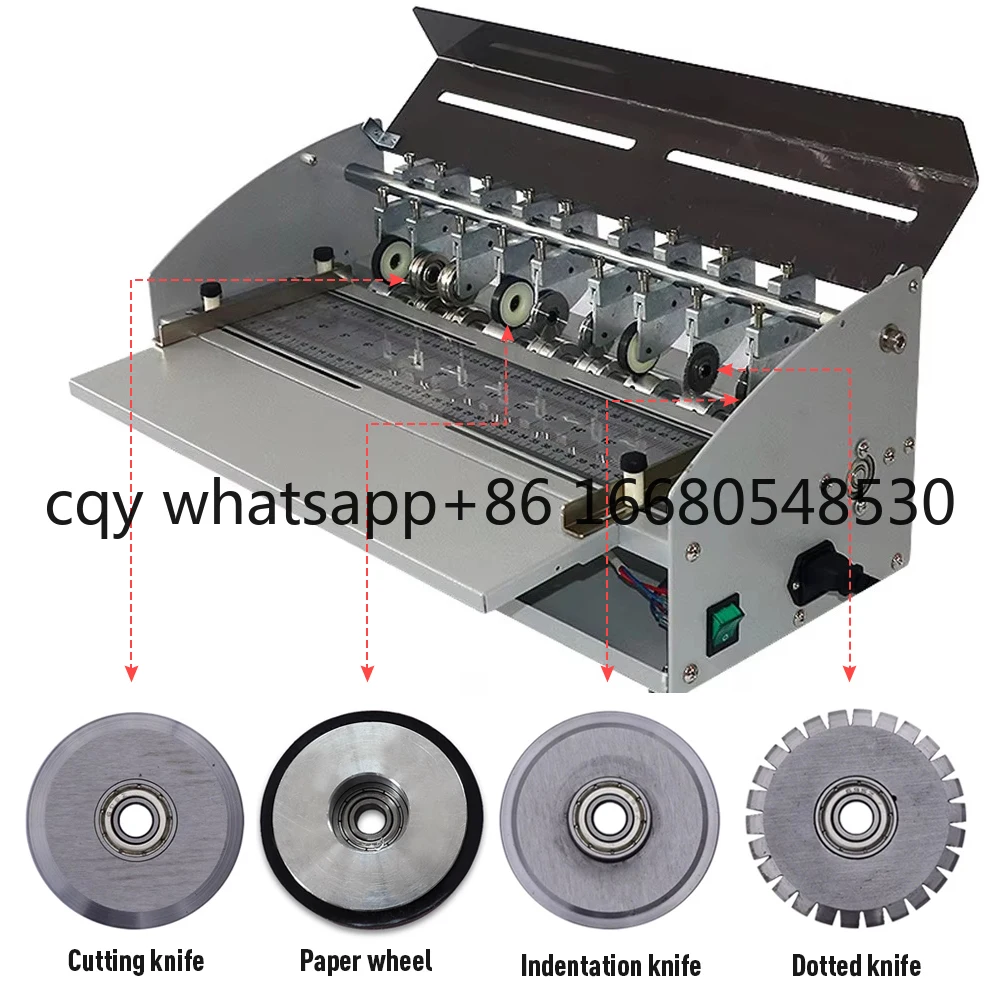 TG Metal 460mm Paper Perforating Machine 4 in 1 Automatic Paper Creasing Machine for Paper Card Book Scoring Folding