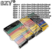 328pcs size 5 color multicolor polyolefin 2:1 halogen free heat shrink tubing combination sleeve packaging tube sample pack