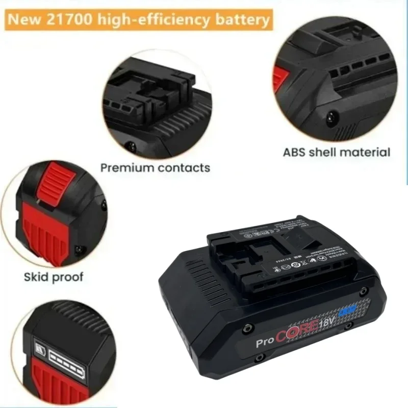 18V 4000mAH ProCORE replacement battery, for Bosch 18V cordless tools BAT609 BAT618 GBA18V 21700 high power 5C power cell