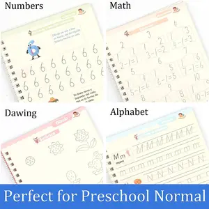 Wiederverwendbares pädagogisches kalligraphisches Schreibbuch für Kinder, magisches Schreibbuch, spanische Kalligraphie, Briefspielzeug, Montessori, 4 Bücher 10 Hauptverkaufsbücher in Spanisch - №1