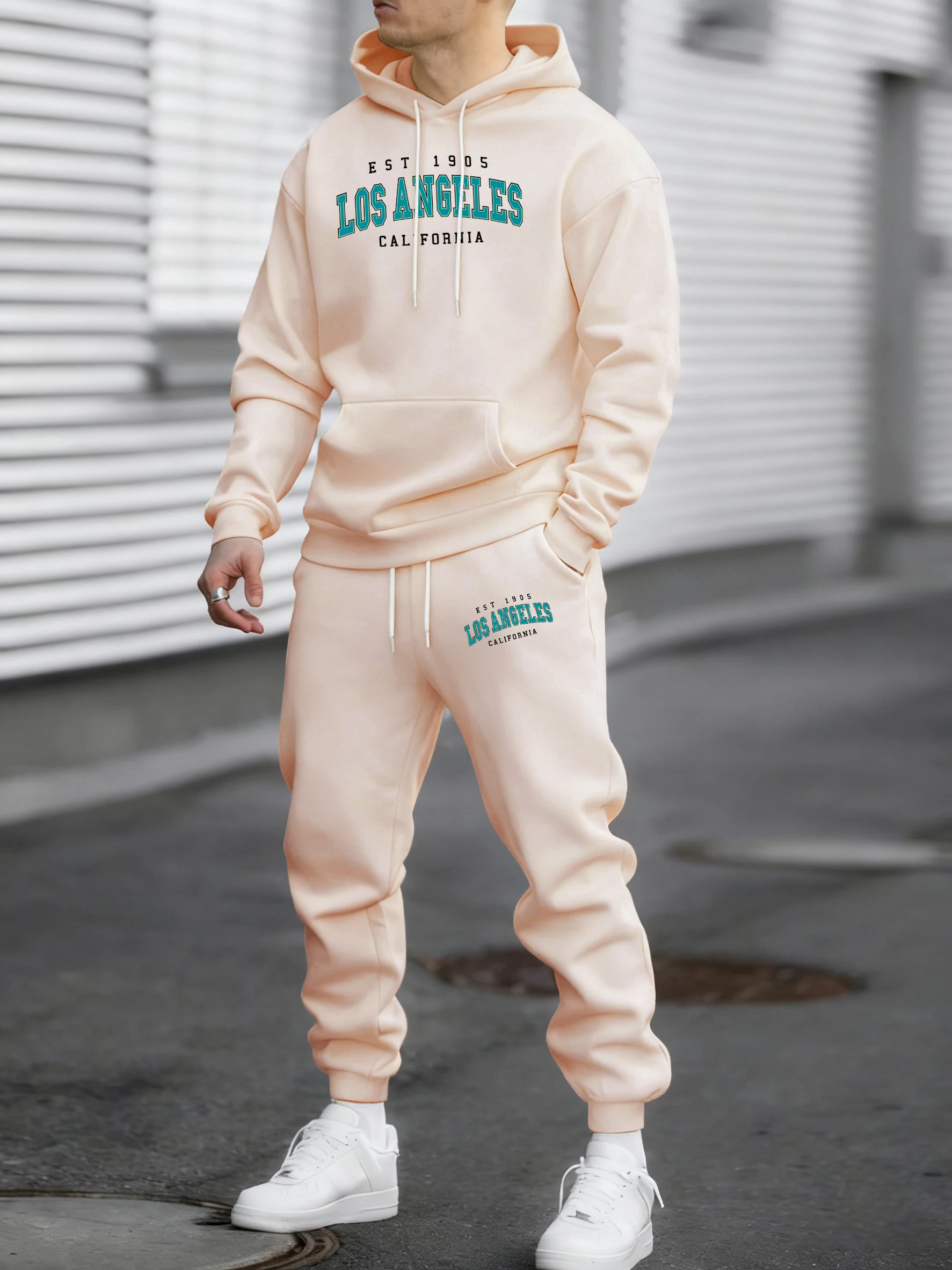 

Usa Est 1905 California Prints Men Sweatshirt Soft Casual Sport Set Warm Fashion Pants Unisex Autumn Loose Fleece Pullovers