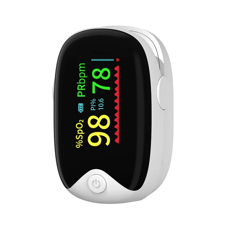 Finger Pulse Oximeter OLED Blood Oxygen Saturation Heart Rate Monitor Oxymeters Medical With Respiratory Digital Oximeter