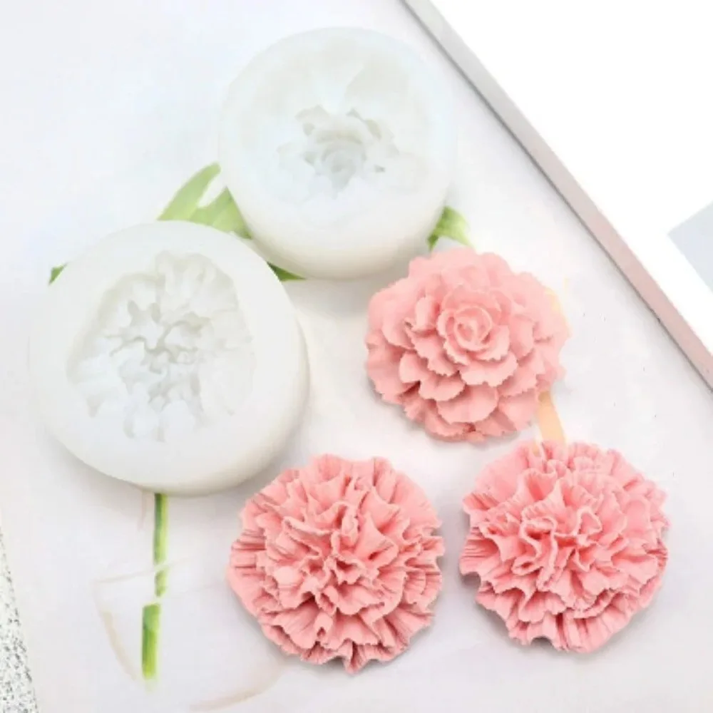 3D Rose Kerze Silikonform Pfingstrose Jasmin DIY Gips Seife Harz Handwerk Zementform Schokolade Kuchen Backwerkzeuge