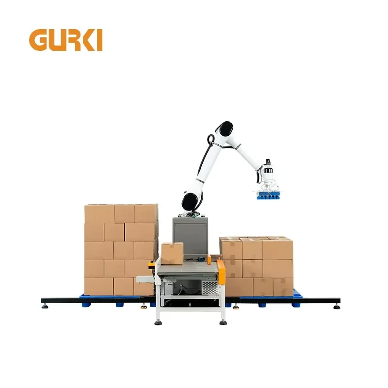 GURKI Automatic low-cost picking and placing collaborative robot Cobot arm palletizer for milk juice production line