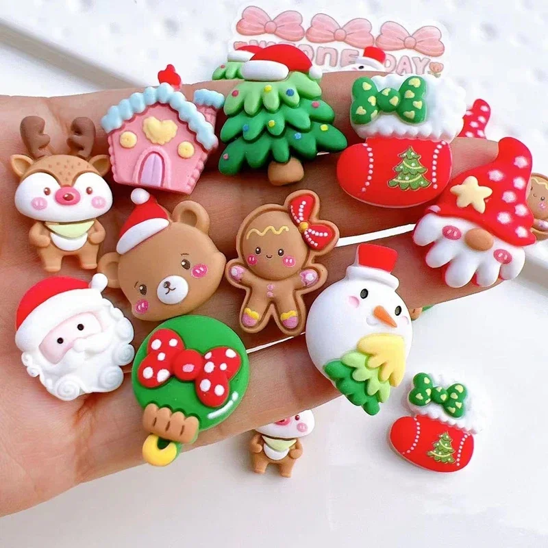 2024 New Cute Mini Christmas Series Flat Back Resin Cabochons Scrapbooking DIY Jewelry Craft Decoration Accessorie