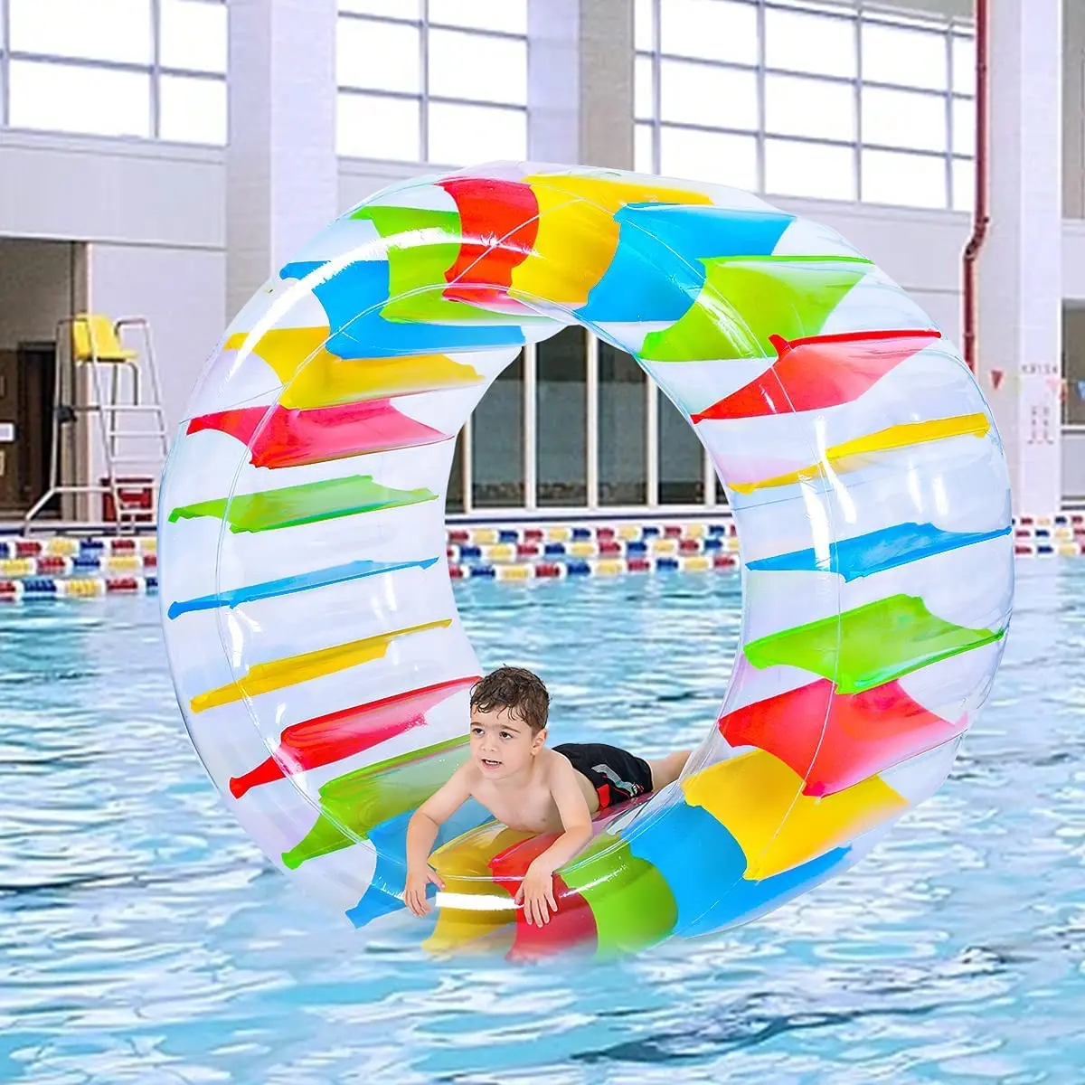 Manufacturer custom PVC inflatable water float roller colorful pool float roll customized durable OEM cheap