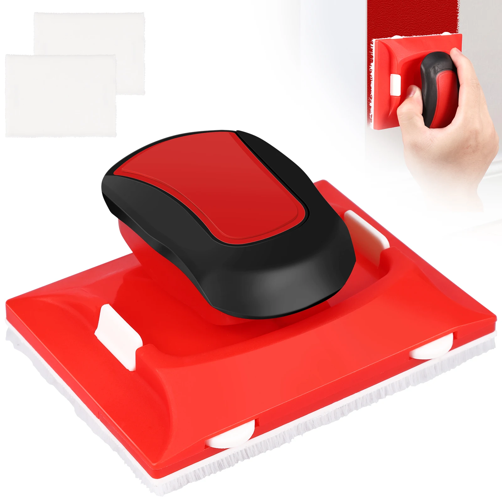 Триммер для краски с 2 сменными накладками для обрезки стен. Уголок для краски и кромка с вращающейся ручкой. Обрезка стен.