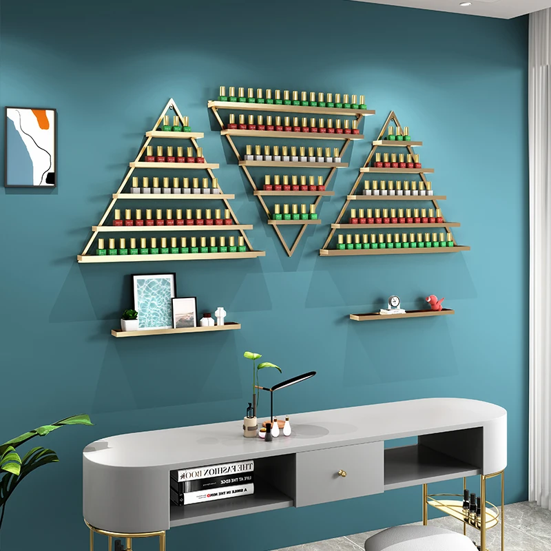 

Nail Art Shelf Display Rack Cosmetics Storage Wall Hanging Wall Shelf