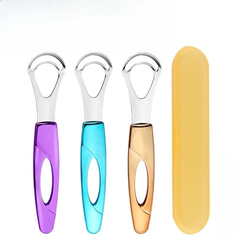 Stainless Steel Tongue Scraper To Remove Bad Breath and Tongue Scraper Set