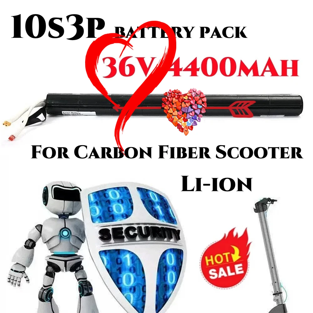 

Upgraded Version 36V 4400mAH Lithium ion Battery Pack for Carbon Fiber Electric Scooter Battery