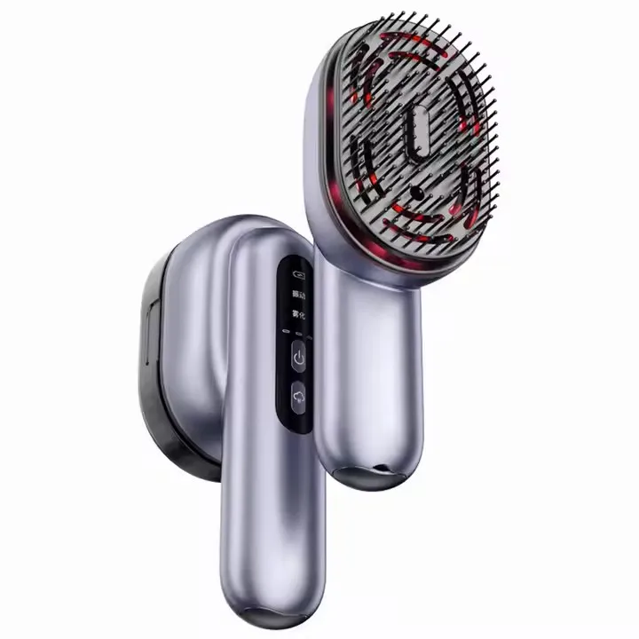 Pente elétrico portátil profissional para massagem no couro cabeludo, luz infravermelha, cabeça de alta frequência, óleo essencial, escovas de cabelo elétricas