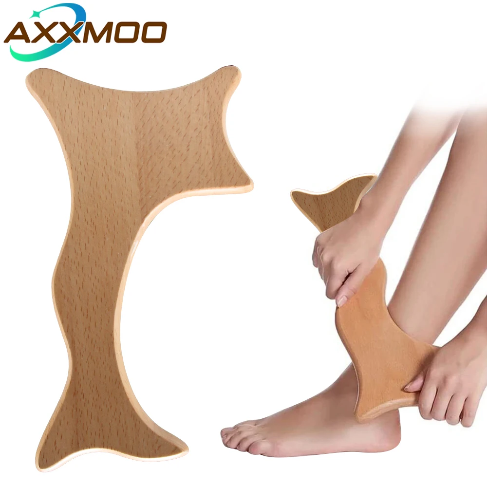 Herramienta de masaje de terapia de madera, masajeador de drenaje linfático de madera, herramientas de escultura corporal con una mano para Maderoterapy, anticelulitis, 1 unidad